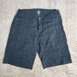 Club Ride Apparel Women's Dark Gray Plaid Bike Shorts
